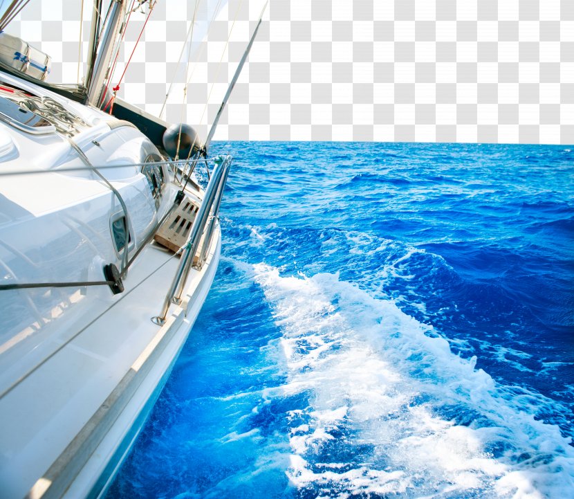 Sailing Yacht Stock Photography Yachting - Water Transportation - Travel In The Vast Expanse Of Sea Transparent PNG