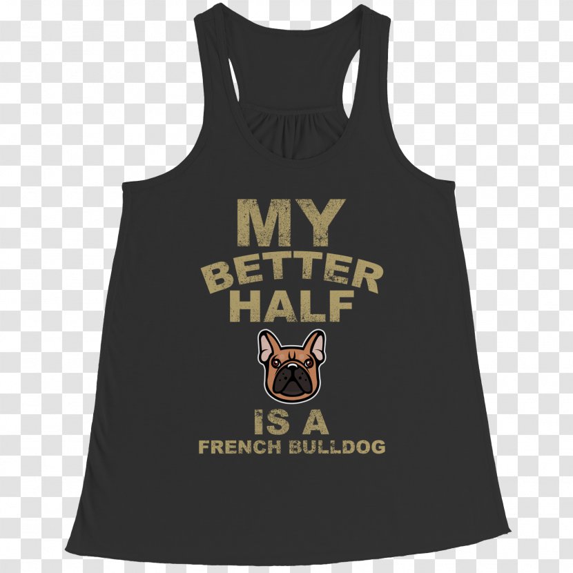 Gilets T-shirt Sleeveless Shirt Mammal - Vest - Black French Bulldog Transparent PNG