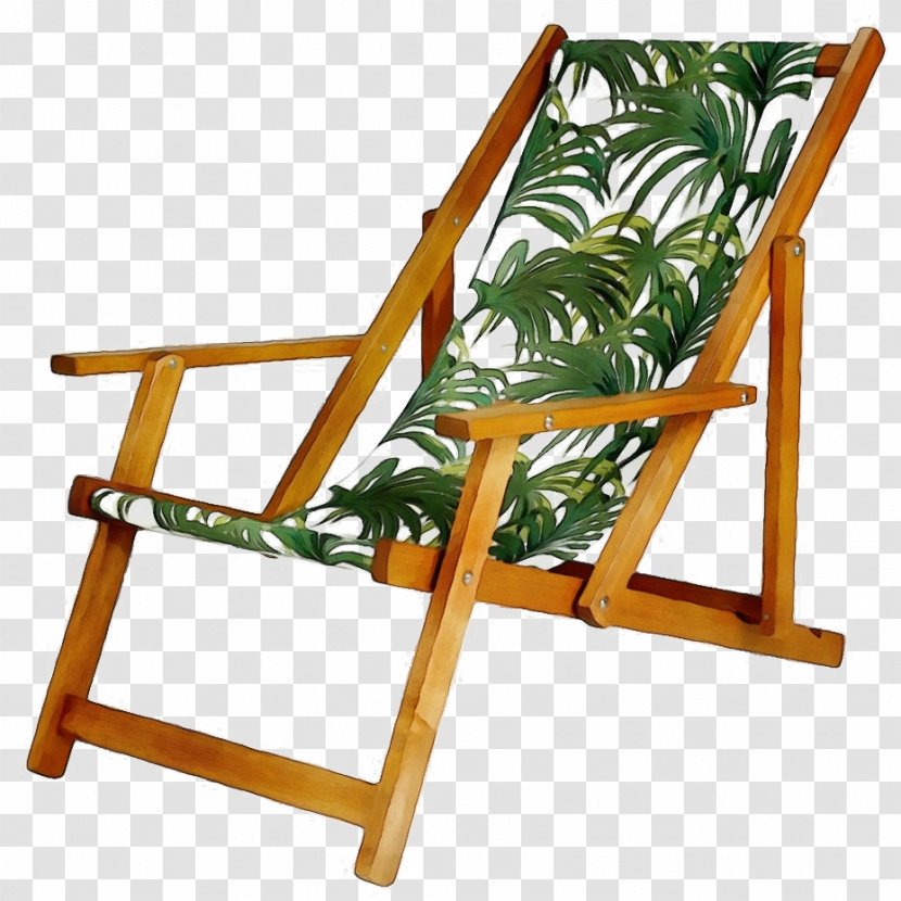 Watercolor Garden - Deck - Table Folding Chair Transparent PNG
