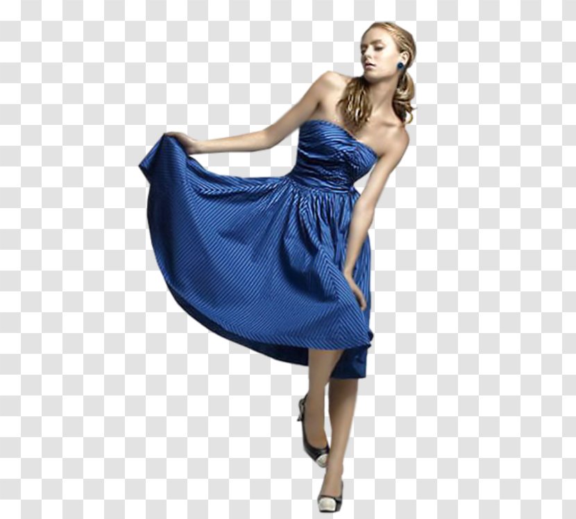 Dress International Klein Blue Clothing Fashion - Model Transparent PNG