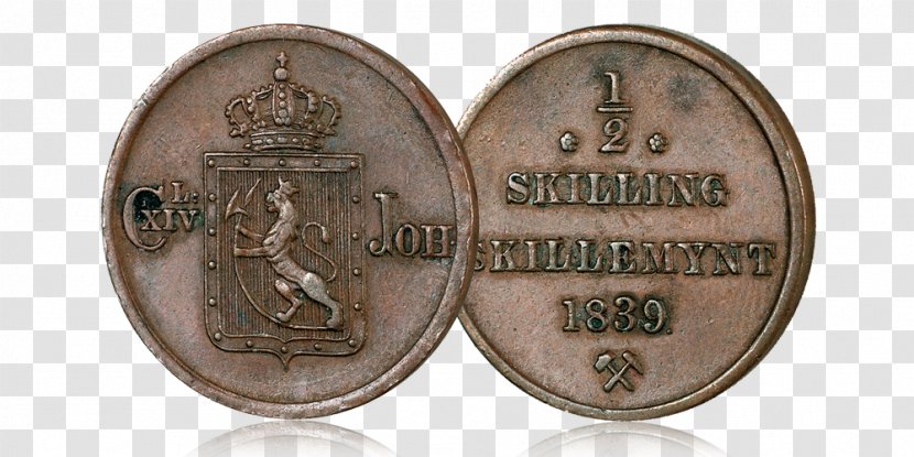 Coin Skilling Norwegian Samlerhuset Medal Transparent PNG