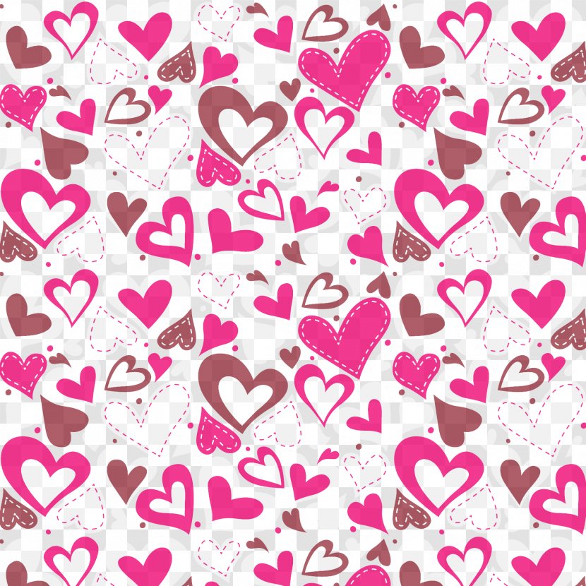 Valentine's Day Heart Euclidean Vector - Flower - Valentine Hearts Background Transparent PNG
