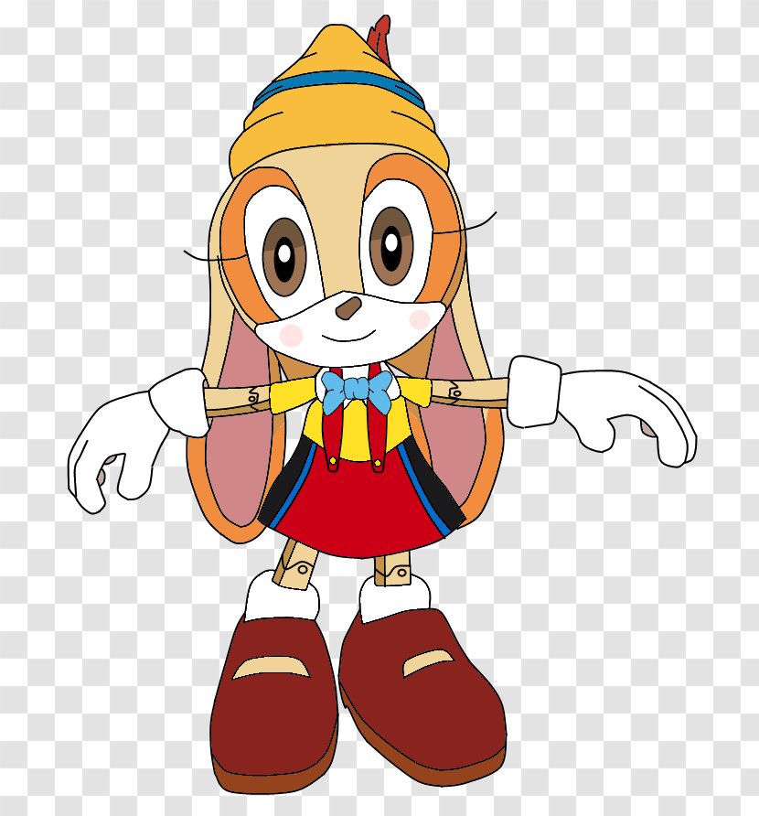 Cream The Rabbit DeviantArt Character - Heart - Pinocchio Transparent PNG