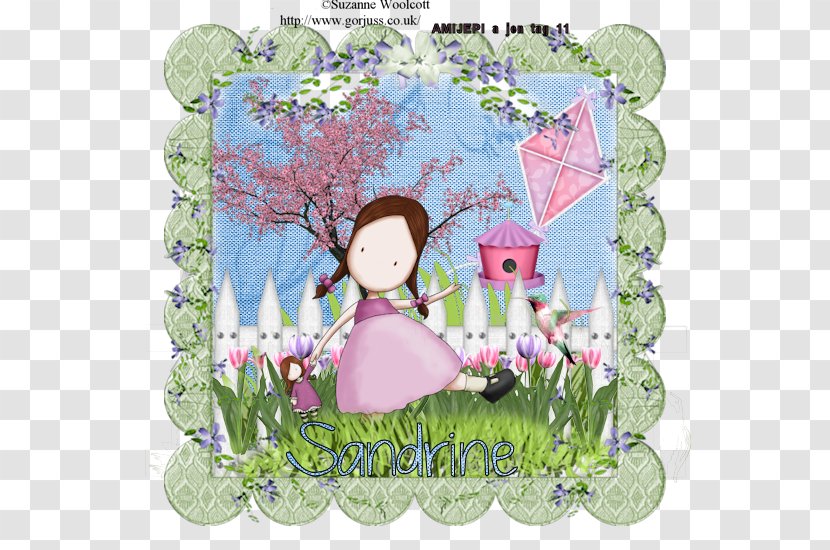 Floral Design Green Picture Frames - Fictional Character - Spring Day Transparent PNG