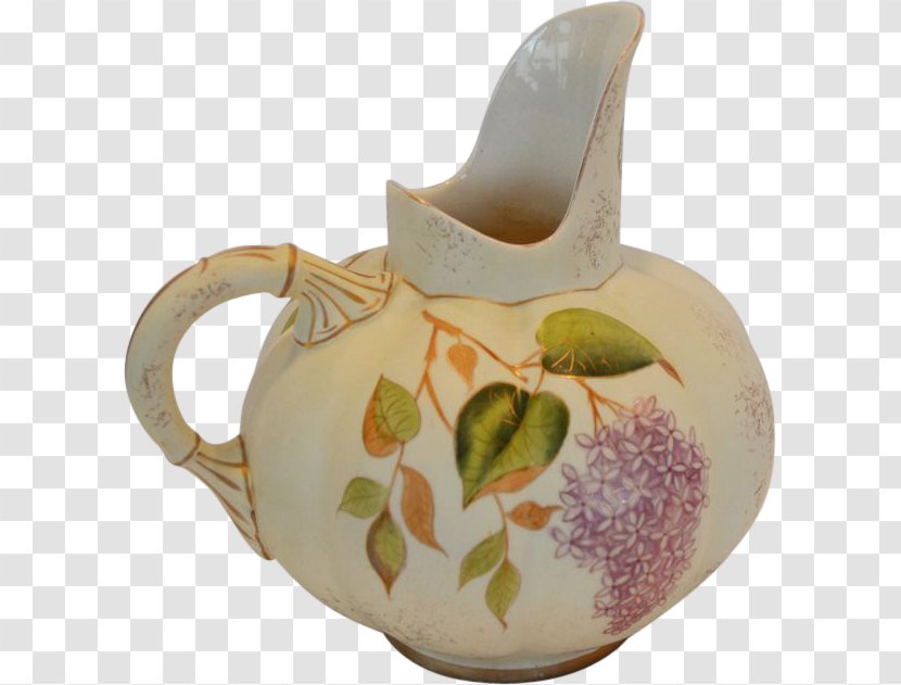Jug Pottery Ceramic Pitcher Porcelain - Studio - Hand Painted Cantaloupe Transparent PNG