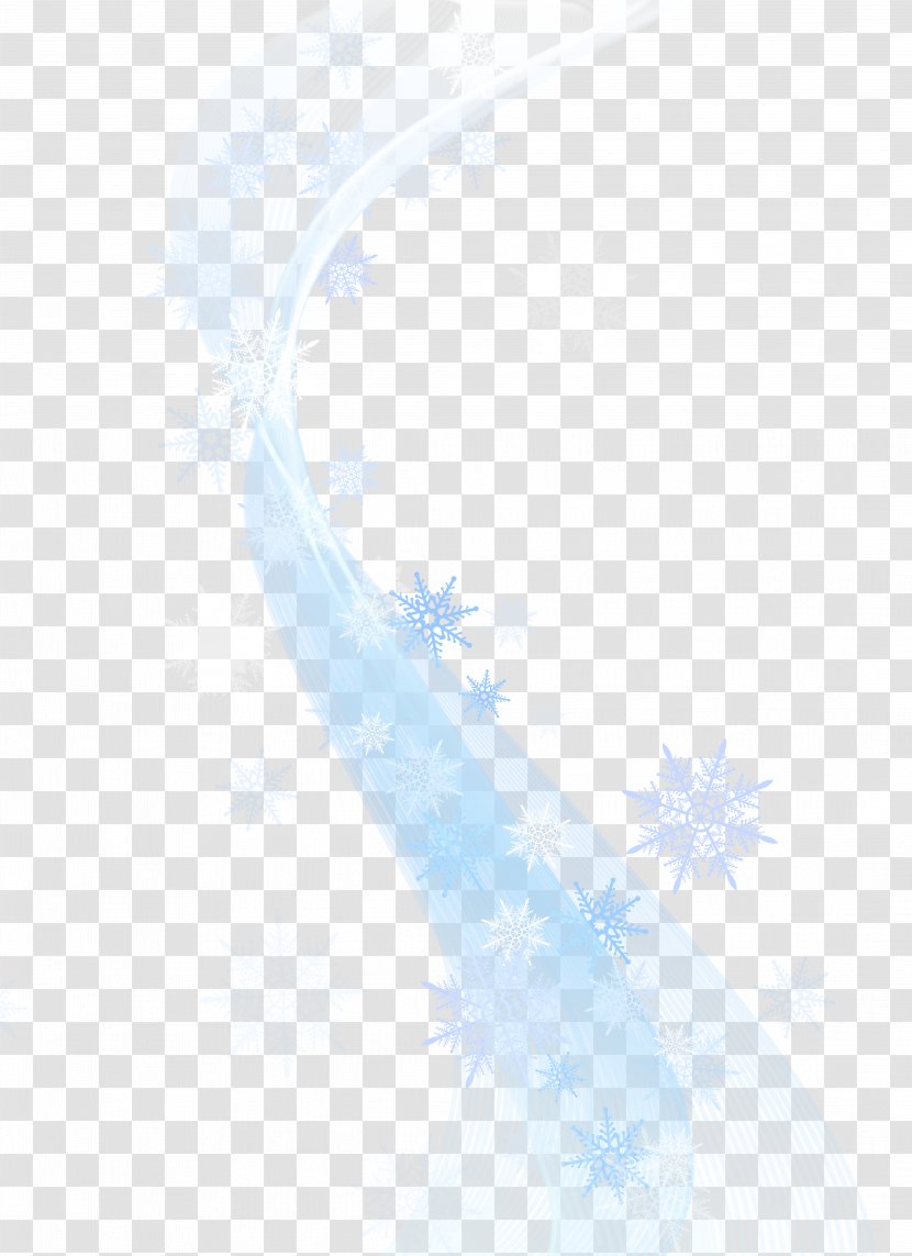 Blue Pattern - Wallpaper - Winter Decoration With Snowflakes Transparent PNG