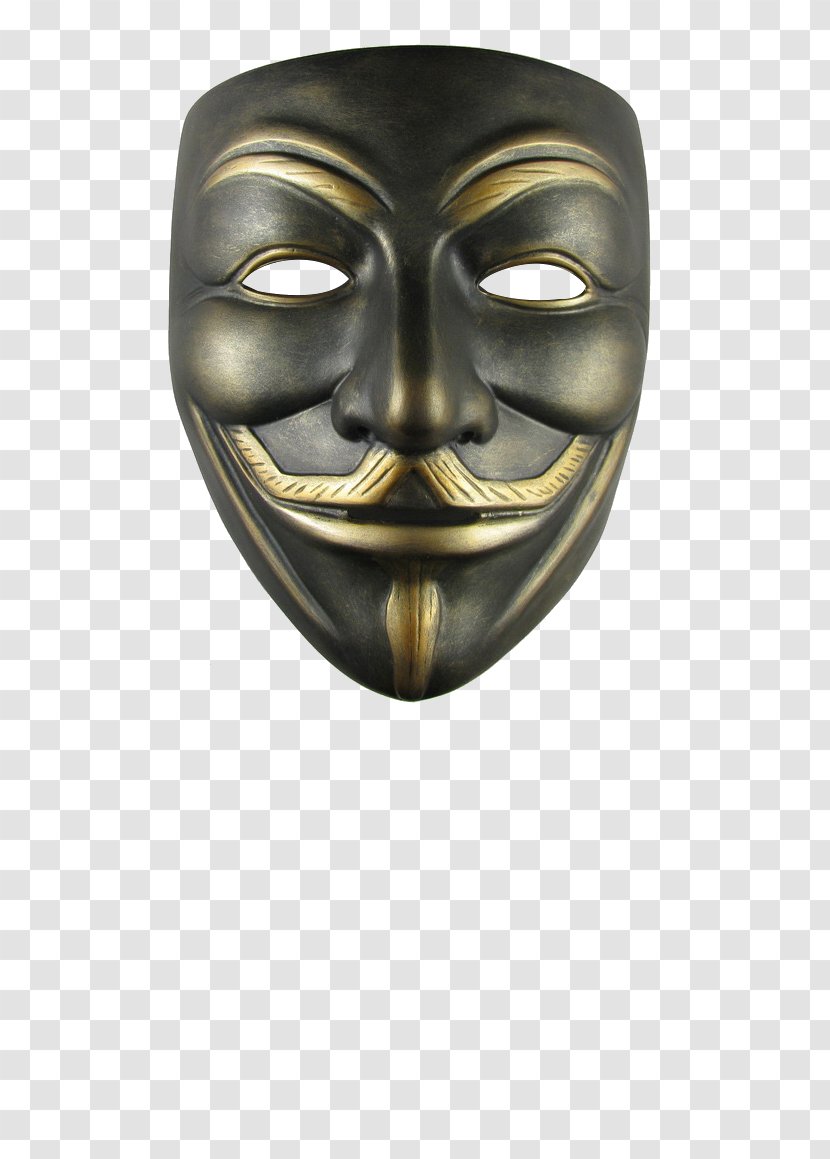 V Guy Fawkes Mask Anonymous Costume Transparent PNG