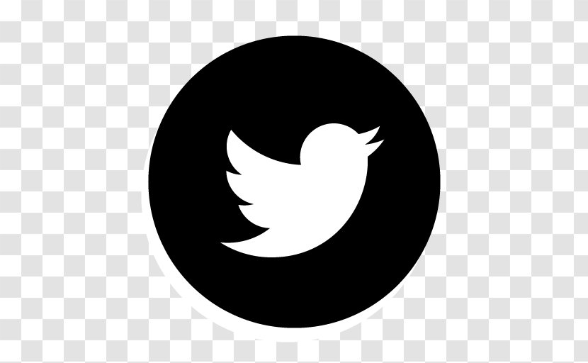Twitter - Logo - Black And White Transparent PNG