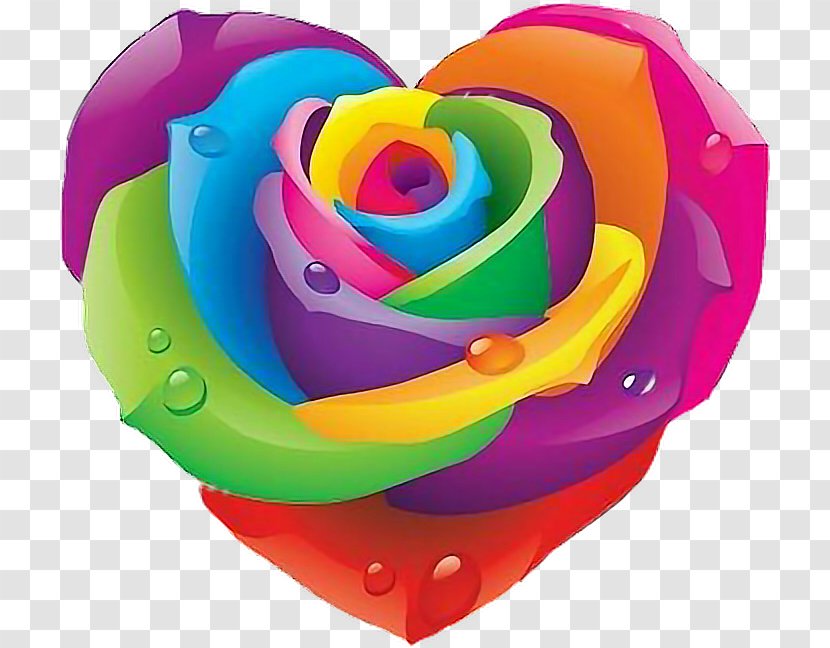 Artist Rainbow Rose Clip Art - Flower Transparent PNG