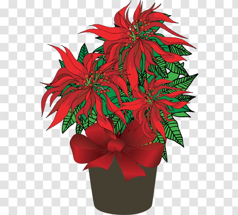 Poinsettia Plant Christmas Clip Art - Leaf - Cliparts Transparent PNG