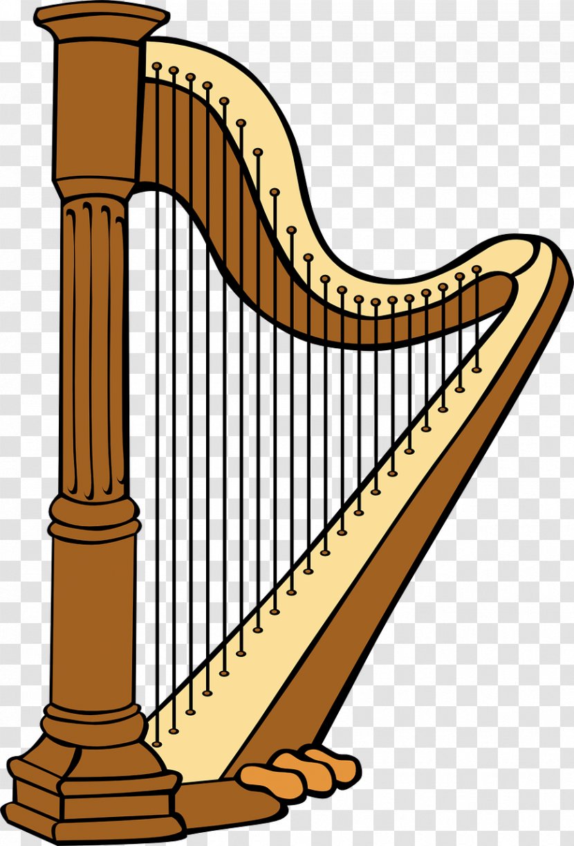 Celtic Harp Clip Art - Tree - Musical Instruments Transparent PNG