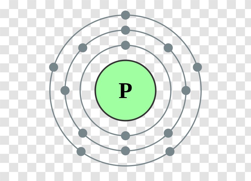 Phosphorus Electron Shell Valence Atom Chemical Element - Bohr Model - Three-dimensional Blocks Transparent PNG