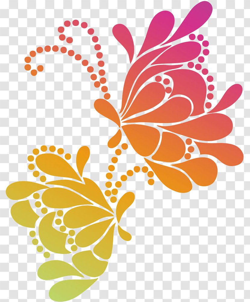 Butterfly Motif Clip Art - Floristry Transparent PNG