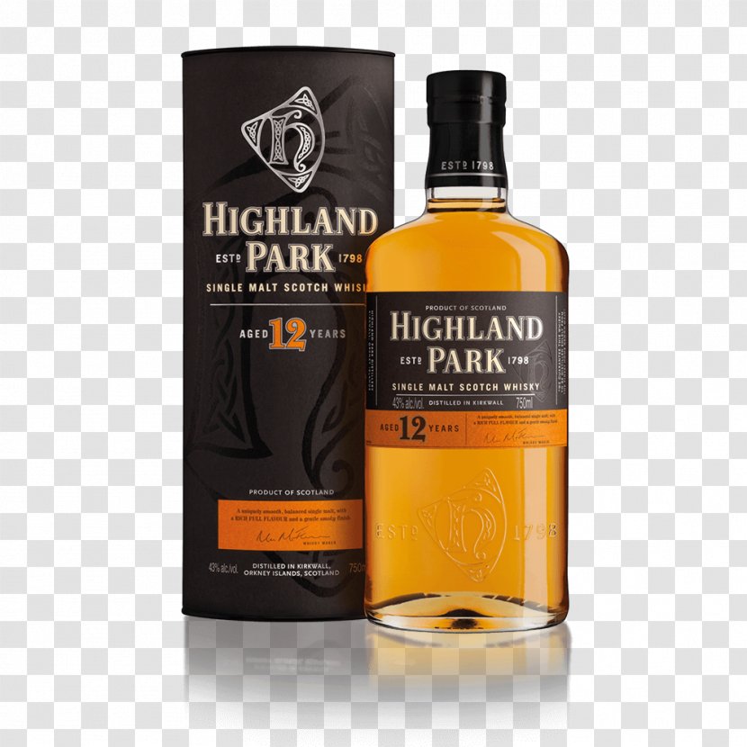 Highland Park Distillery Single Malt Whisky Whiskey Scotch - Distilled Beverage Transparent PNG