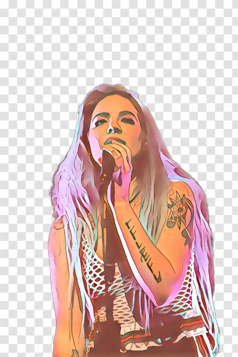 Pink Music Artist Magenta Singer Peach - Style Drawing Transparent PNG