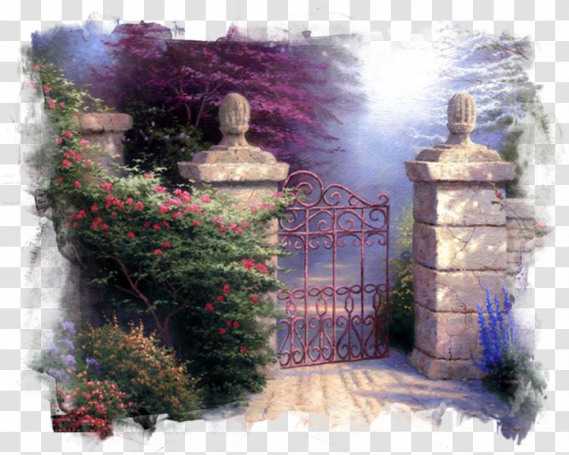 Beyond The Garden Gate Painting Thomas Kinkade Painter Of Light Address Book - Stairs Transparent PNG