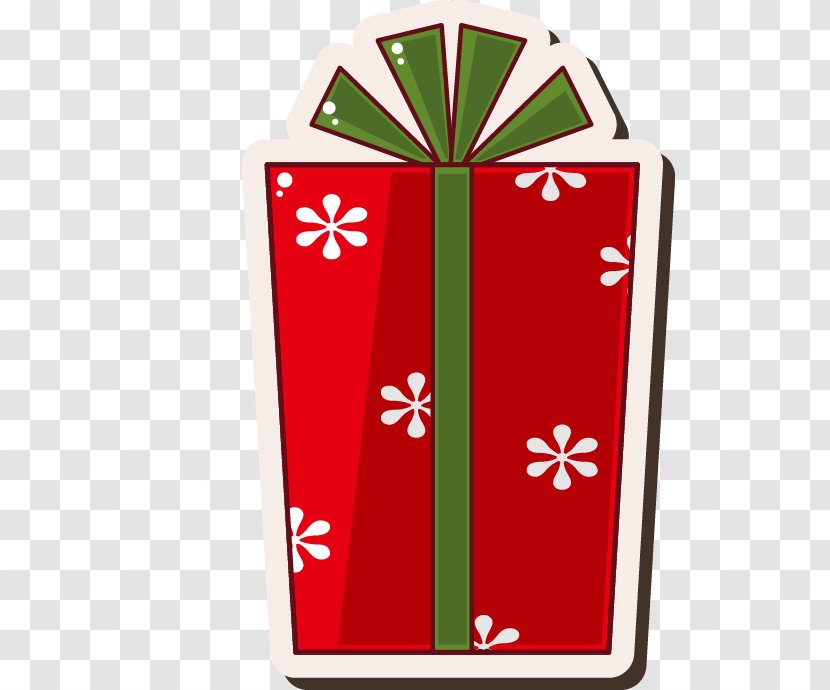 Santa Claus Gift Christmas Drawing - Animation - Boxes Painted Red Snowflake Pattern Transparent PNG