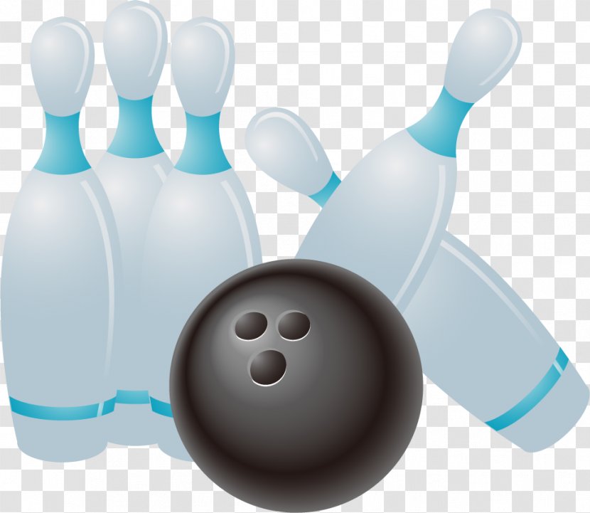 Bowling Ball Pin Ten-pin - Vector Transparent PNG