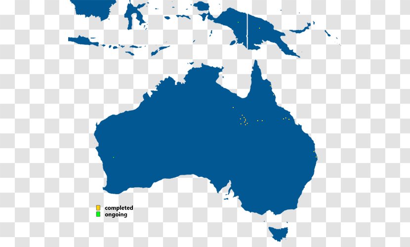 ZI-ARGUS Australia World Map Flag Of Robinson Projection - Oceania Transparent PNG