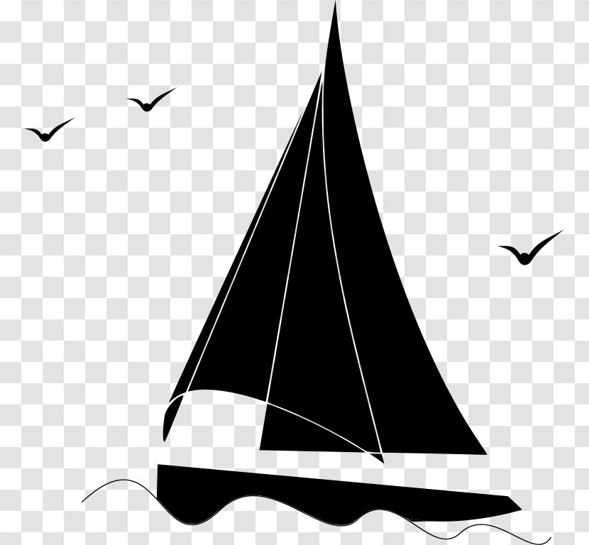 Sailing Ship Sailboat Clip Art - Monochrome - Sail Transparent PNG