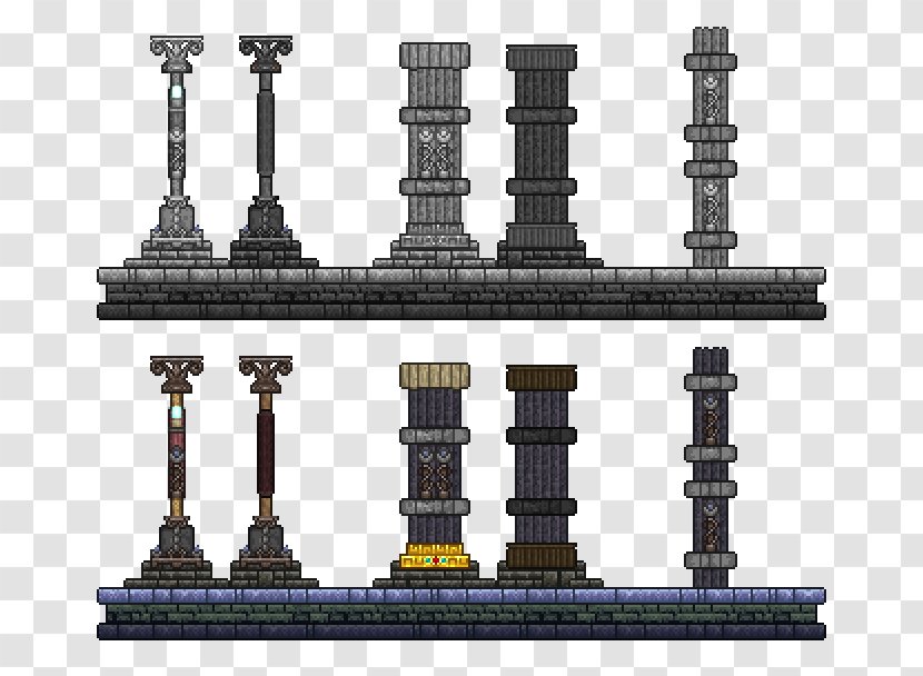 Terraria Minecraft Video Game Building - Item - Golden Pillar Transparent PNG