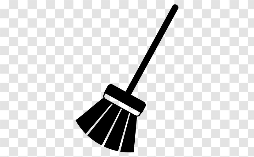 Brush Cleaning - Black And White - Broom Transparent PNG