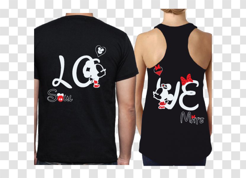 T-shirt Mickey Mouse Minnie Soulmate The Walt Disney Company - Kiss Transparent PNG