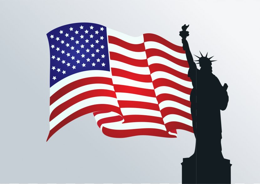 Statue Of Liberty Flag The United States - USA Transparent PNG