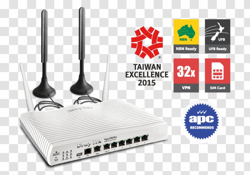 DrayTek Wide Area Network Wireless Router DSL Modem - Digital Subscriber Line - Apc Auto Parts Transparent PNG