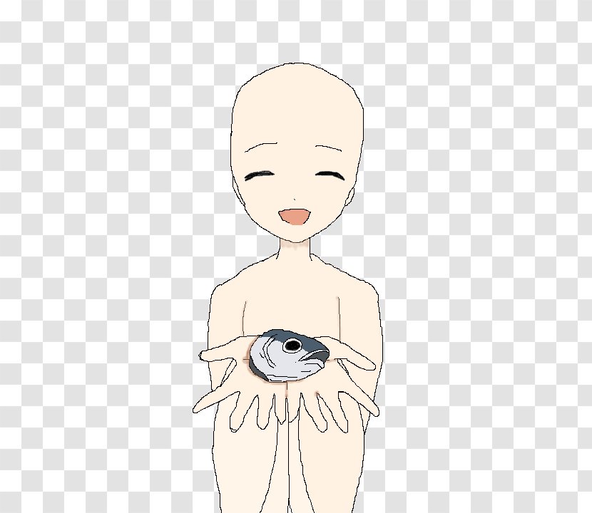 Thumb Cheek Forehead Mouth Eye - Cartoon - Fish Head Transparent PNG