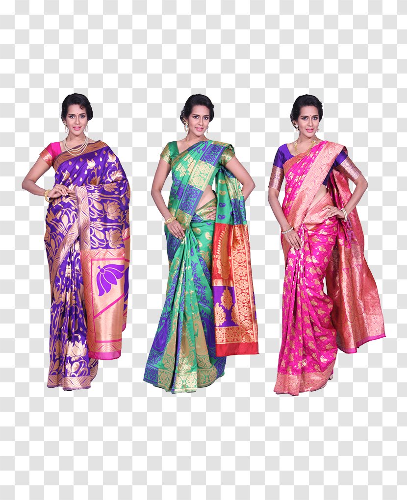Sari Silk Textile Pink M Fashion - Material - Lehenga Transparent PNG