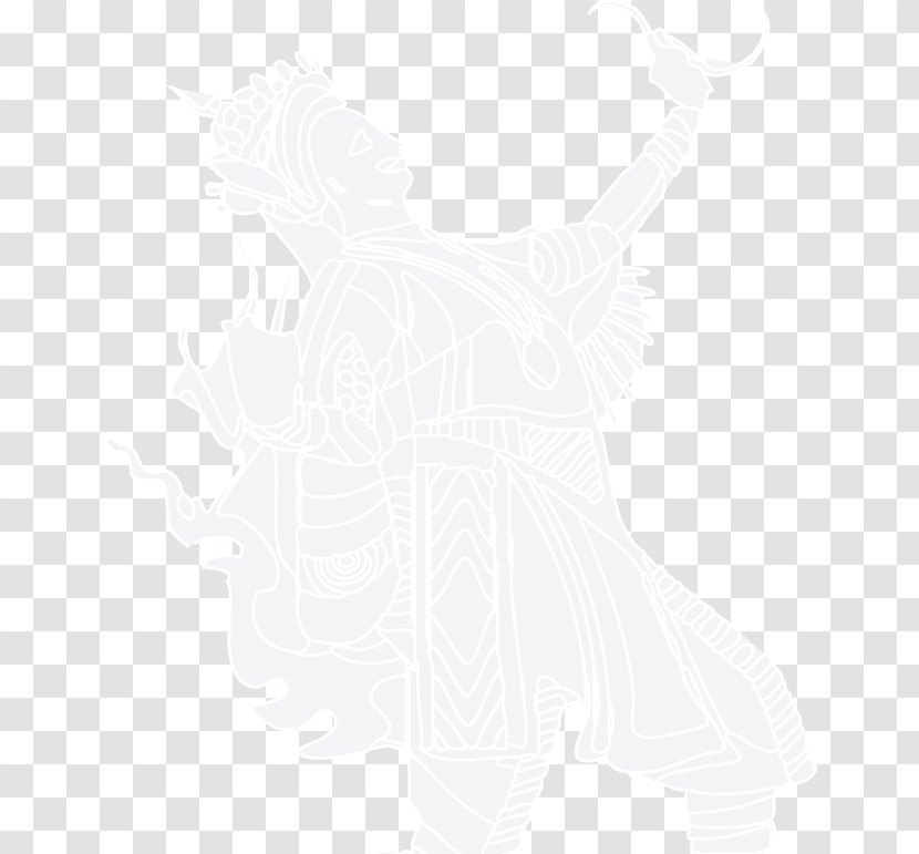 Dress Shoulder Drawing White Sleeve Transparent PNG