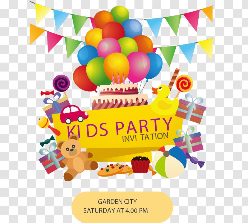 Wedding Invitation Birthday Cake Party Balloon - Text - Color Cute Kids Transparent PNG