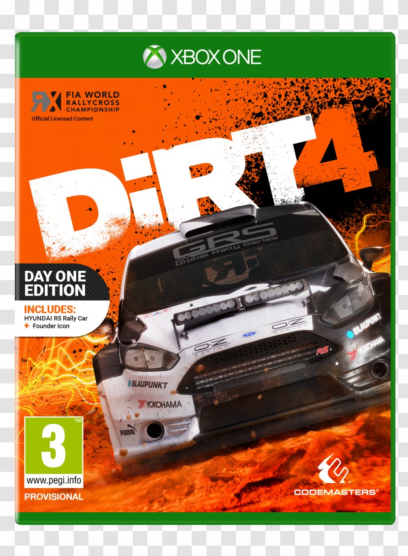 Dirt 4 Rally Colin McRae: Xbox One PlayStation - Track Racing Transparent PNG