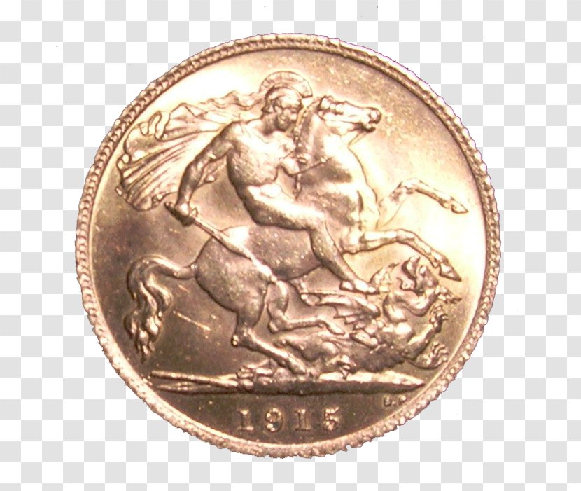 Gold Coin Sovereign Британские золотые монеты - Half - English 1 Pound 1983 Transparent PNG