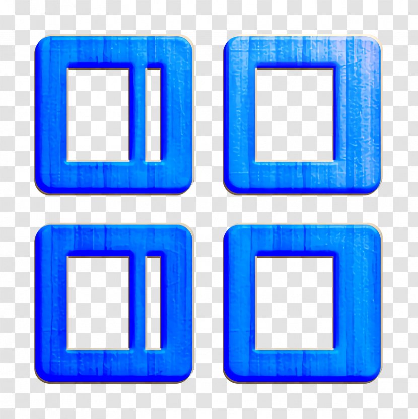 Controls Icon Grid Menu - Navigation - Rectangle Electric Blue Transparent PNG