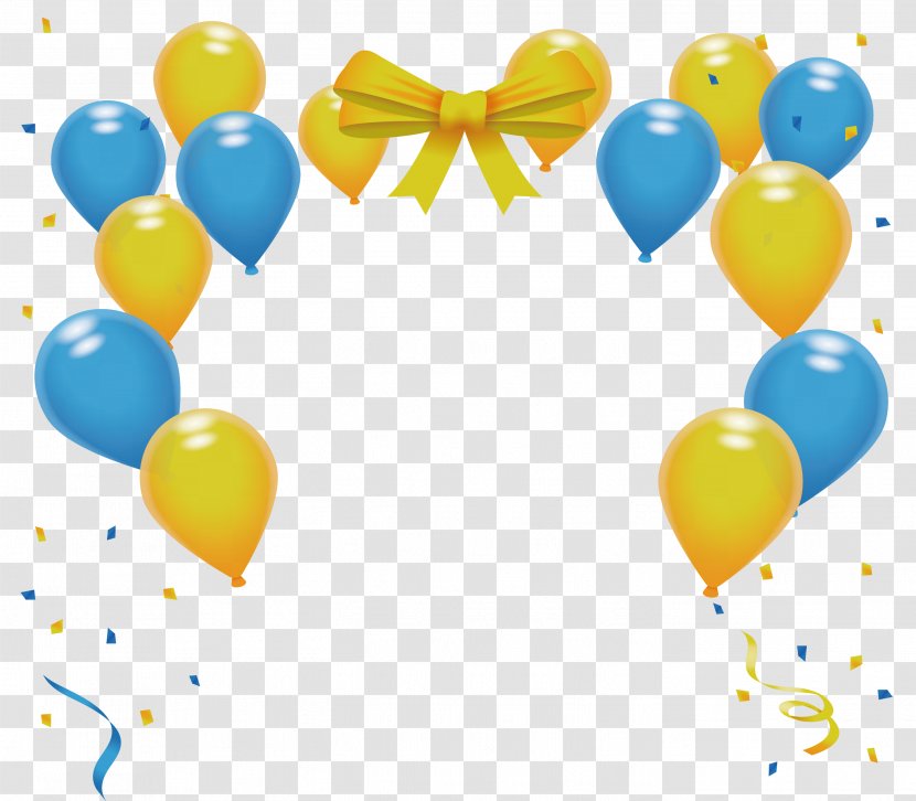 Balloon Yellow Blue - Lossless Compression - Party Transparent PNG