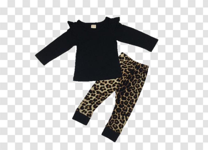 Sleeve T-shirt Clothing Child - Ruffle - Leopard Print Transparent PNG