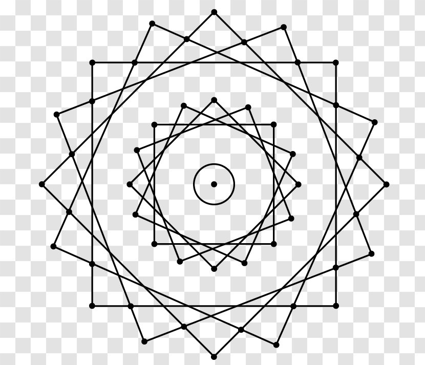 Sacred Geometry Spiral Heptadecagon Symbol Transparent PNG