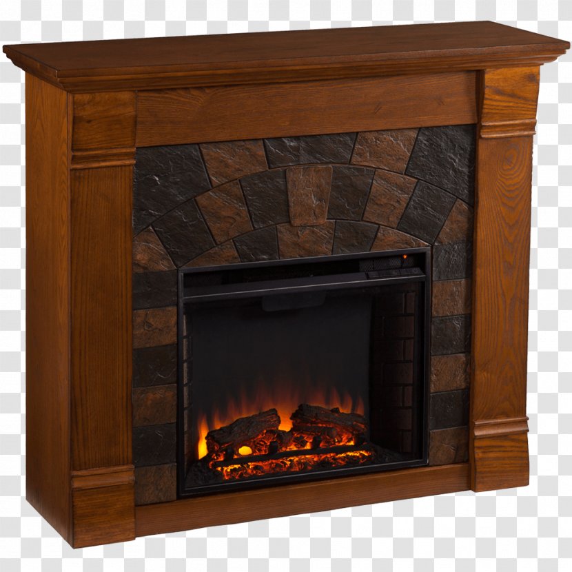 Electric Fireplace Electricity Shelf Heater - Room - Oak Transparent PNG