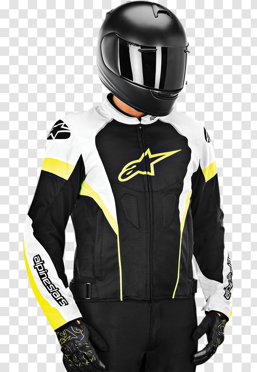 Leather Jacket Alpinestars Motorcycle Textile - Bicycle Clothing - Yellow Transparent PNG