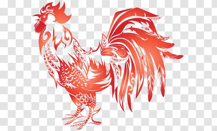 Coq De Feu Rooster Chicken Paper - Phasianidae Transparent PNG