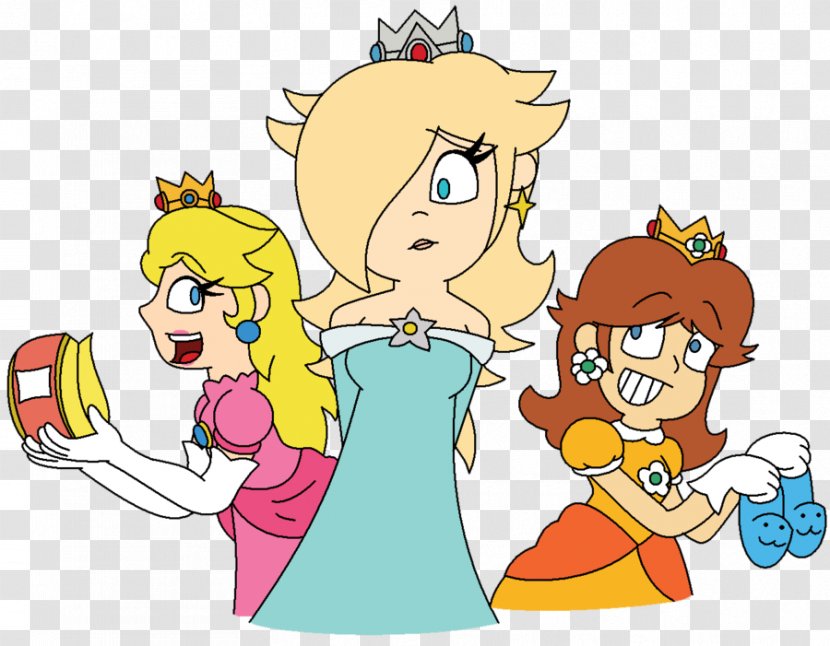 Princess Peach Daisy Mario Luigi Rosalina - Cartoon - Three Transparent PNG