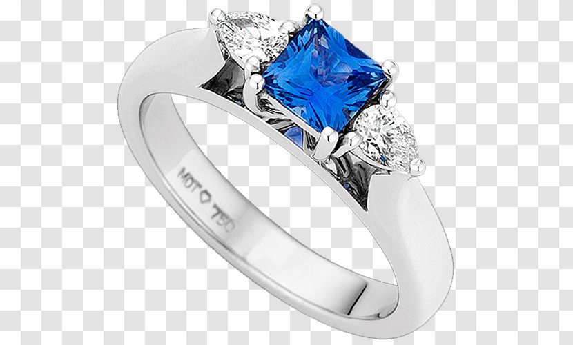 Sapphire Ring Diamond Cut Gemstone Transparent PNG