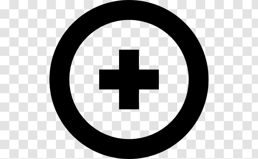 Plus Button - Area - Black And White Transparent PNG