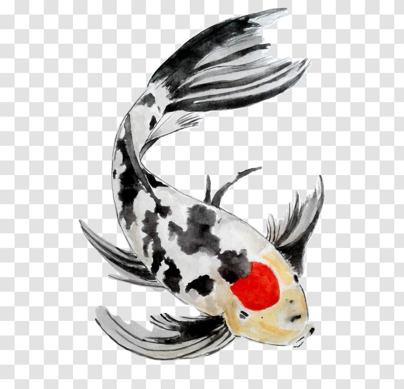 Koi Watercolor Painting Fine Art - Tail Transparent PNG