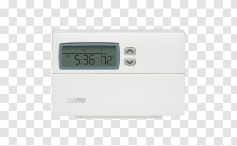 Programmable Thermostat Lux Products Air Conditioning HVAC - Hardware - Technology Transparent PNG