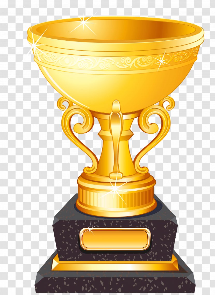 Trophy Football Gold Medal Clip Art - American - Golden Cup Transparent PNG
