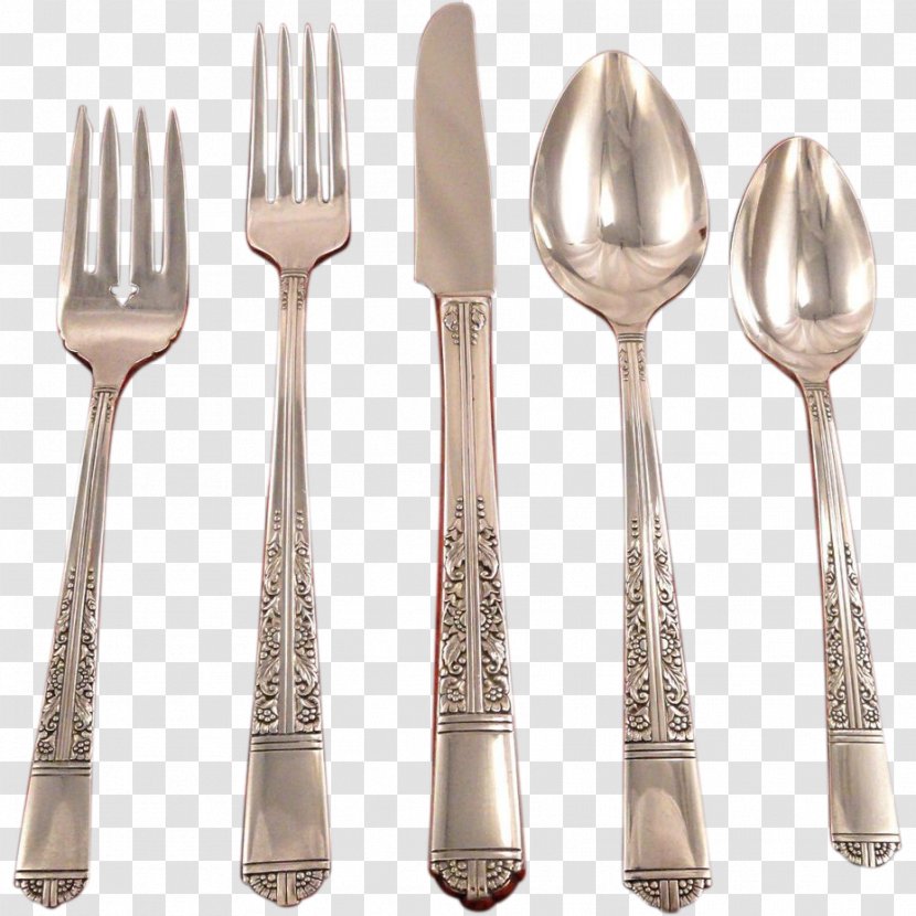 Fork Cutlery Knife Oneida Community Plate - Silverplate Transparent PNG