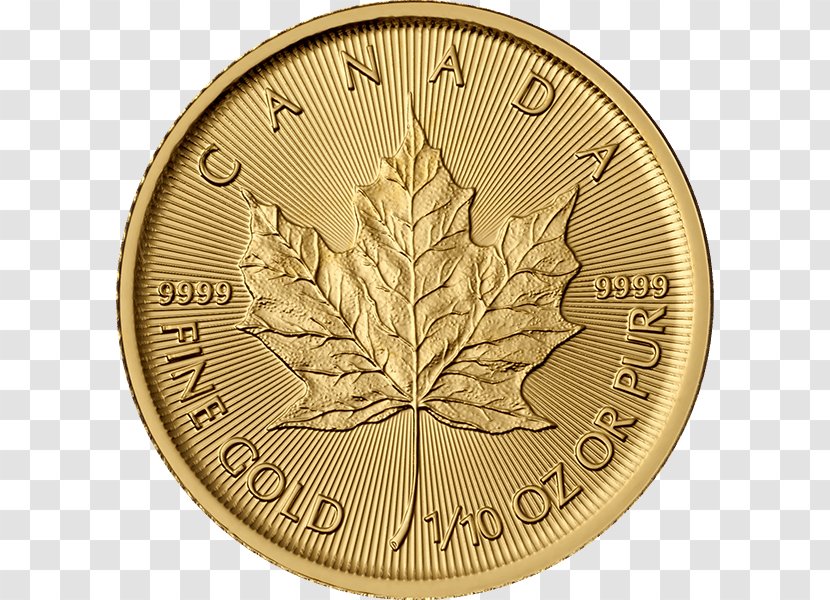 Canada Canadian Gold Maple Leaf Bullion Coin Transparent PNG